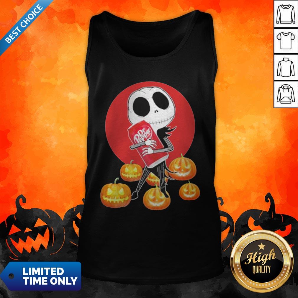 Jack Skellington Hug Dr Pepper Pumpkin Official Perfect Shirt - Image 5