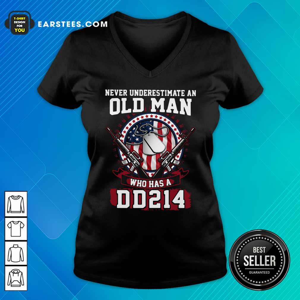 Perfect Never Underestimate Old Man Who Has A DD214 Shirt - Image 3