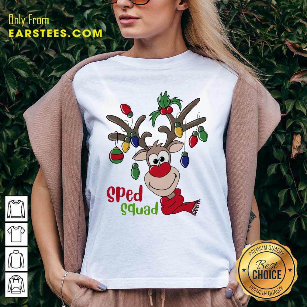 Nice Reindeer Sped Squad Christmas Shirt - Image 3