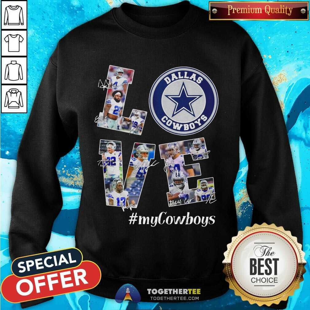 Pretty Love Dallas Cowboys #myCowboys Signatures Shirt - Image 4