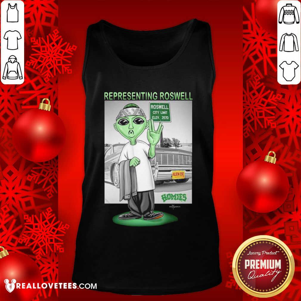 Top Aliens Representing Roswell Homies Shirt - Image 2