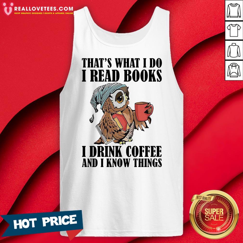 Vip Owl Drinking Coffee I Suffer From O R D Obsessive Reading Disorder Shirt - Image 2