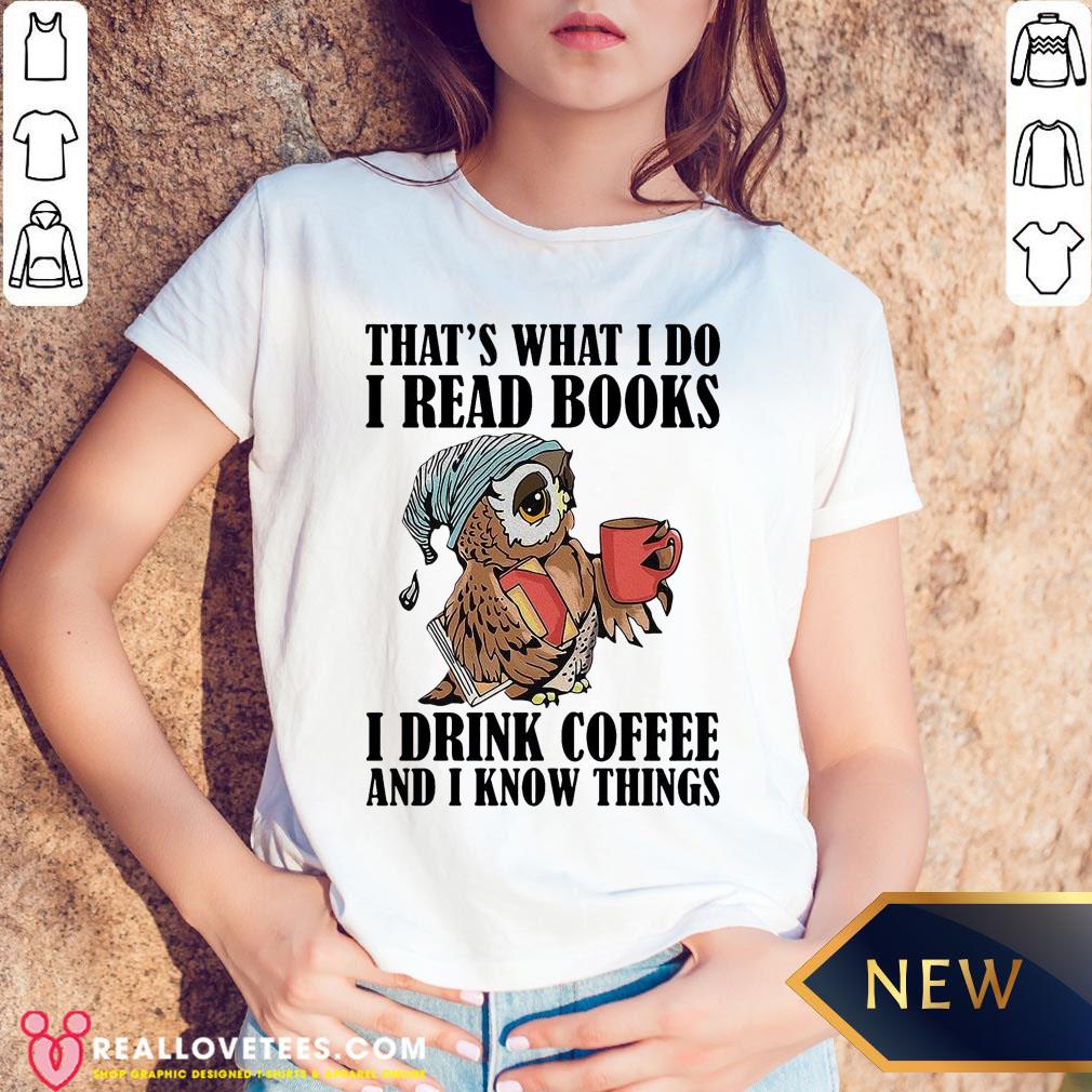 Vip Owl Drinking Coffee I Suffer From O R D Obsessive Reading Disorder Shirt - Image 5