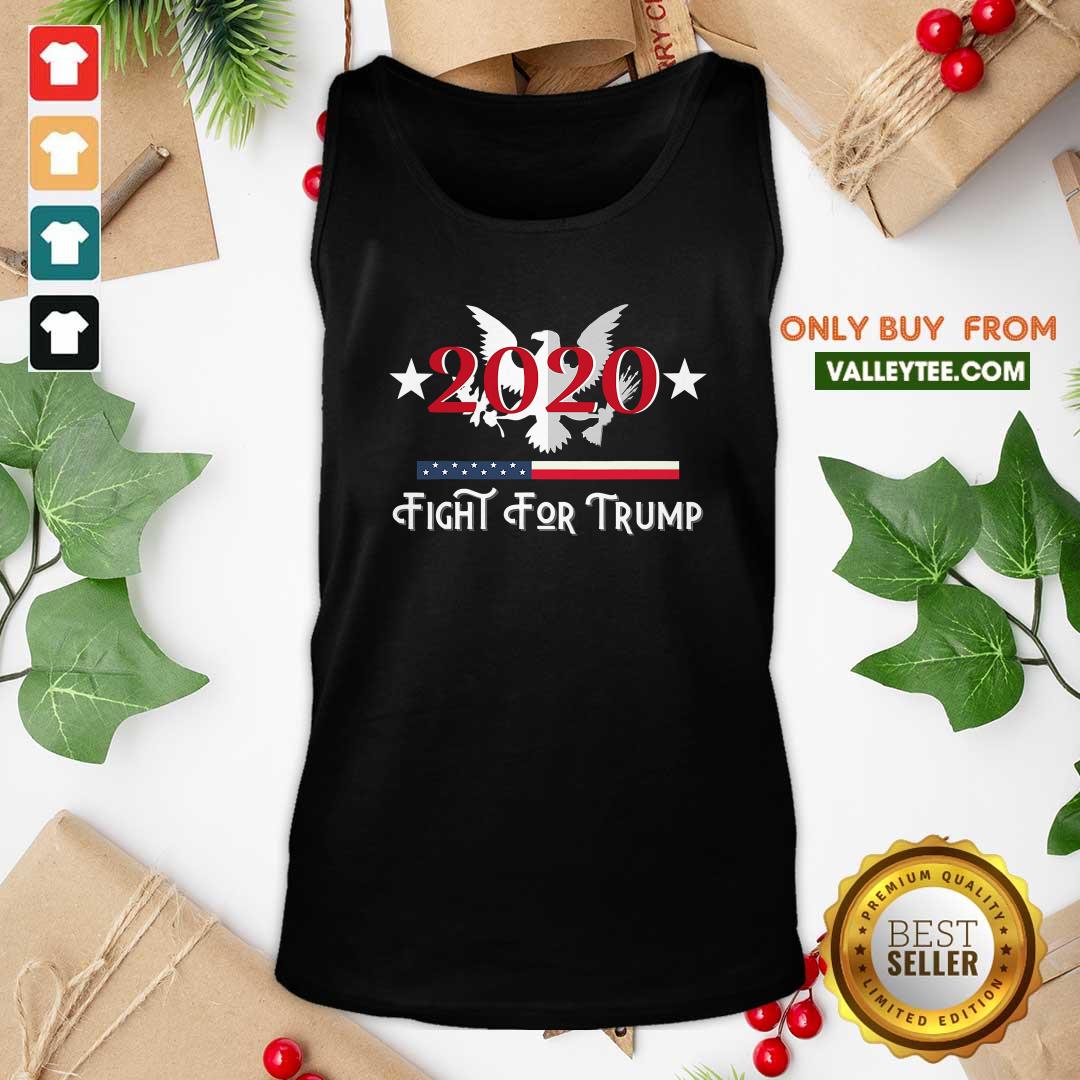 Wicked Fight For Trump President 2020 Eagle American Flag Shirt - Image 5