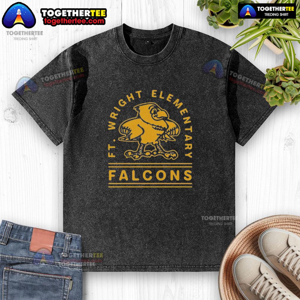 Awesome Ft Wright Falcons Gold Arch T-Shirt - Image 6