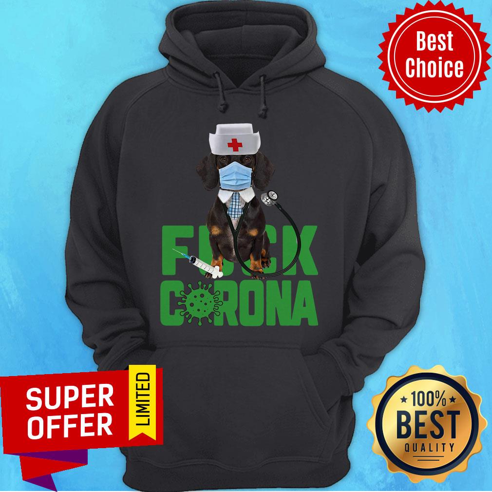 Funny Dachshund Fuck Corona Shirt - Image 3