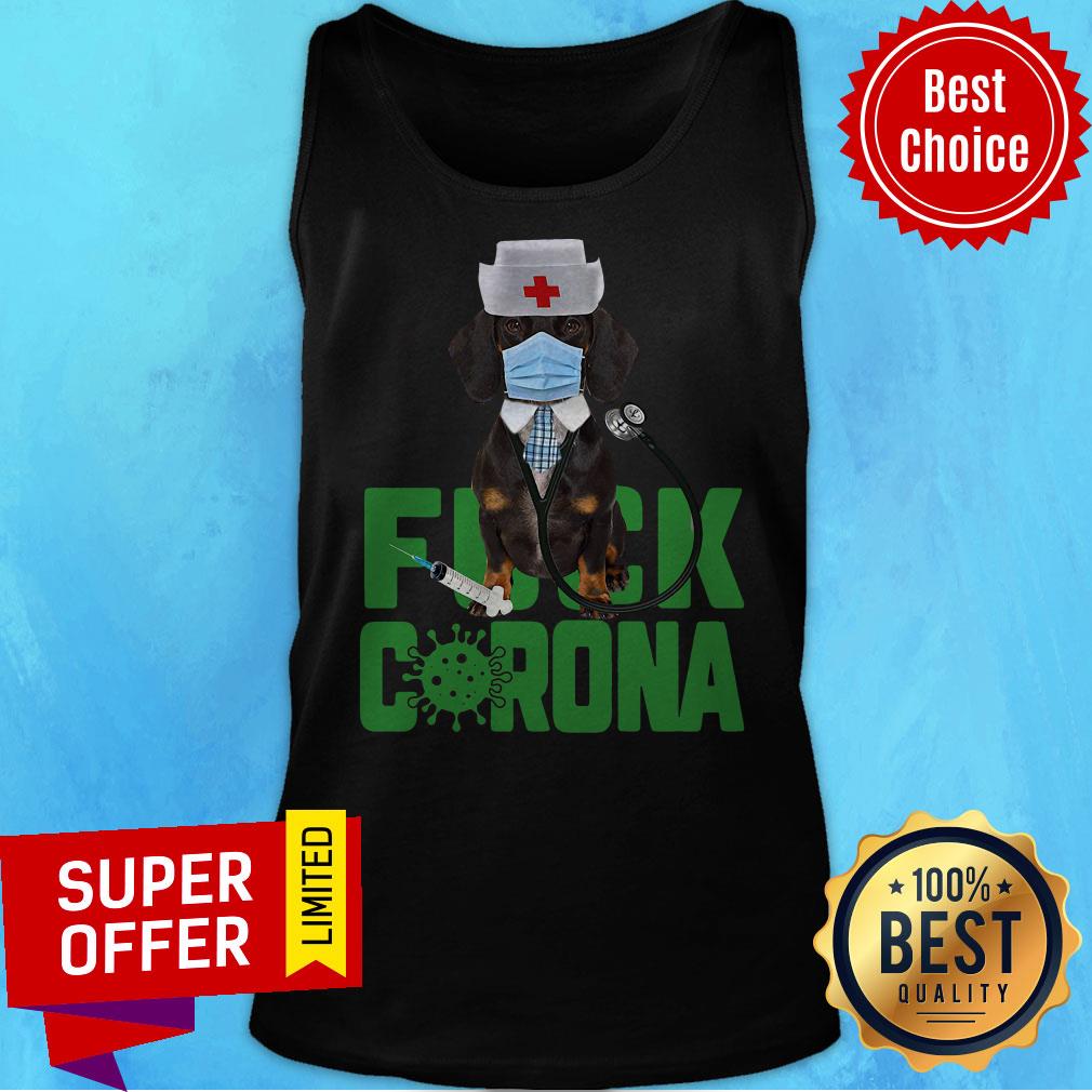 Funny Dachshund Fuck Corona Shirt - Image 5