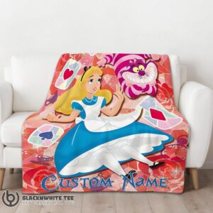 Alternative view of Original Cute Hot Disney Cheshire Cat Alice In Wonderland Blanket Fleece Customized Blanket