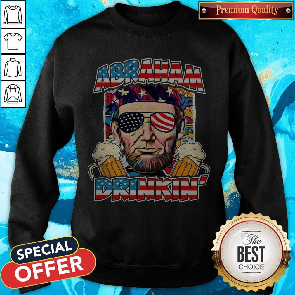 Abraham Lincoln Drinkin’ Beer 4th Of July America Shirt - Image 5