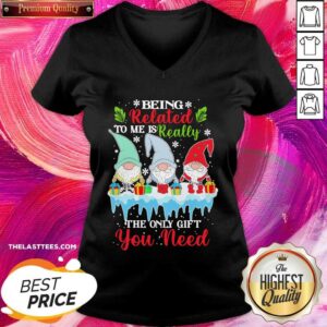 Alternative view of Love Gnomes Being Related To Me Is Really The Only Gift You Need Merry Christmas Shirt