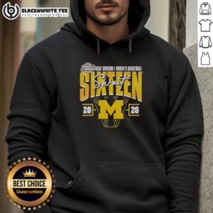 Alternative view of Awesome Michigan Wolverines Madness Sweet 16 NCAA Division I Women's Basketball Tournament T-Shirt
