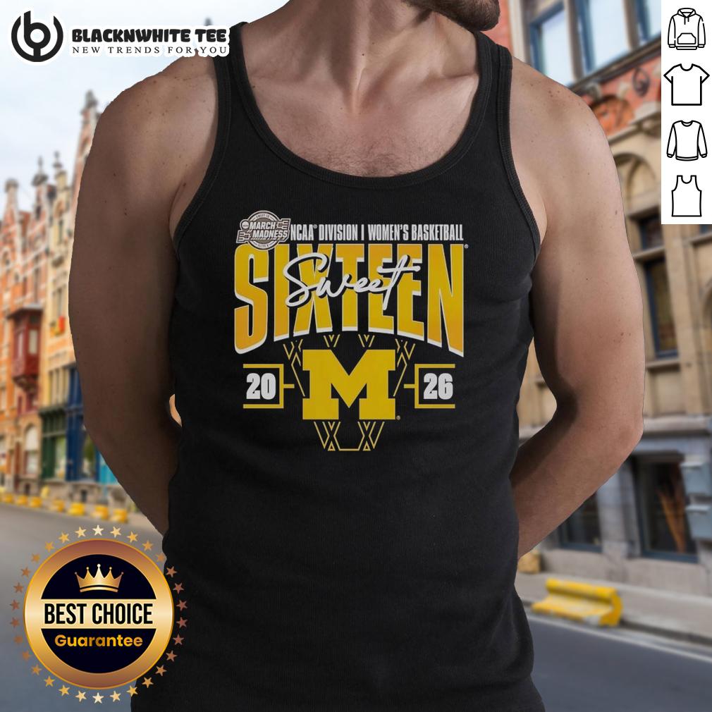 Awesome Michigan Wolverines Madness Sweet 16 NCAA Division I Women's Basketball Tournament T-Shirt - Image 4