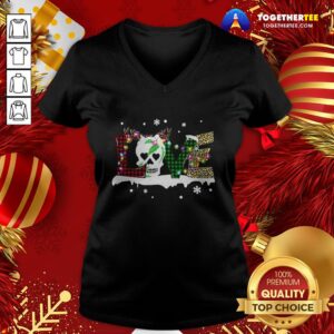 Alternative view of Cute Love Skull Reindeer Christmas Shirt