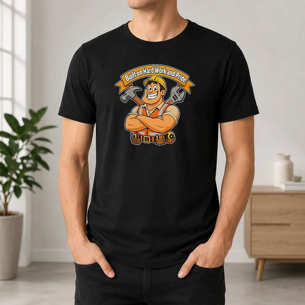 Pretty Labour Day Proud Worker Cartoon For Hardworking Heroes Shirt