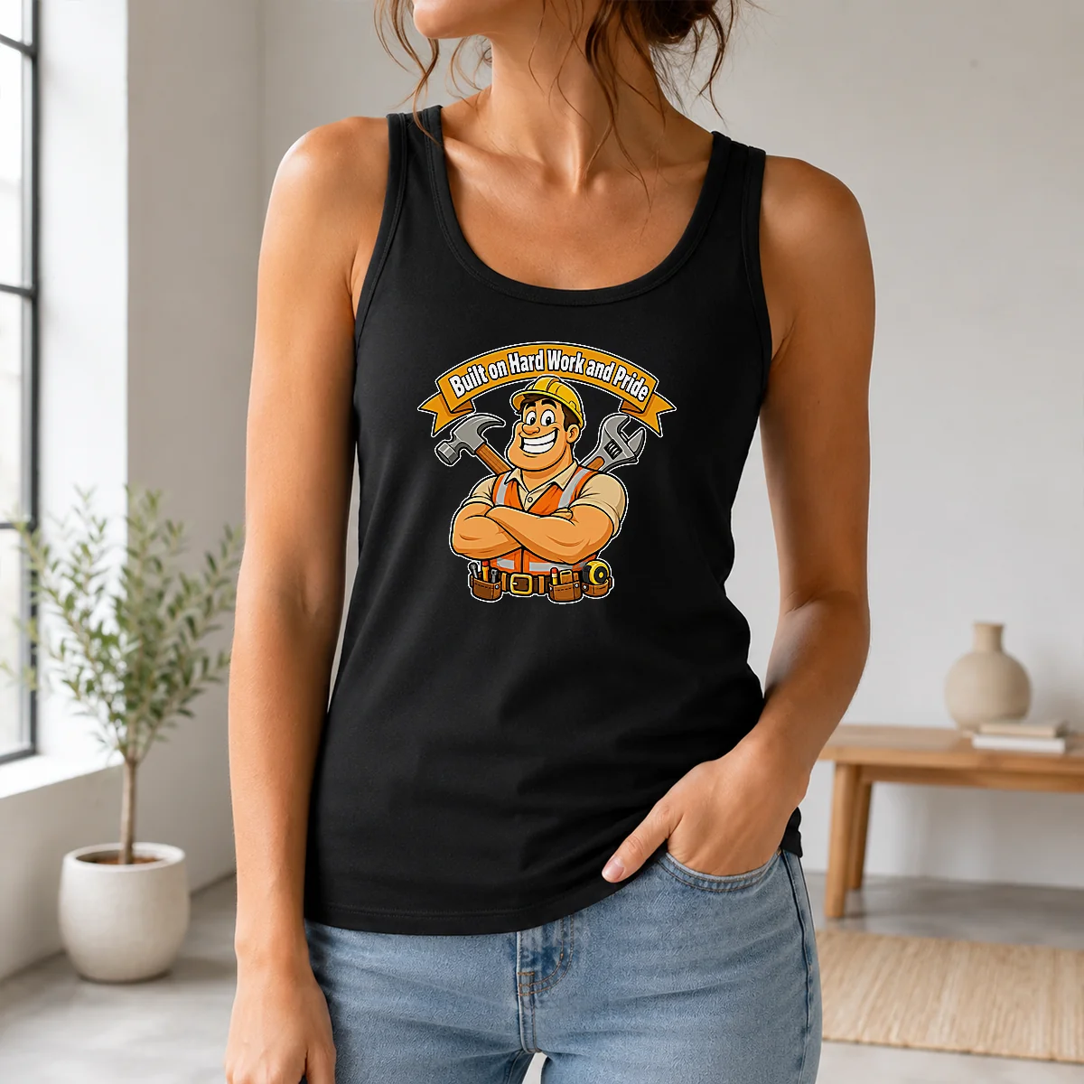 Pretty Labour Day Proud Worker Cartoon For Hardworking Heroes Shirt - Image 3