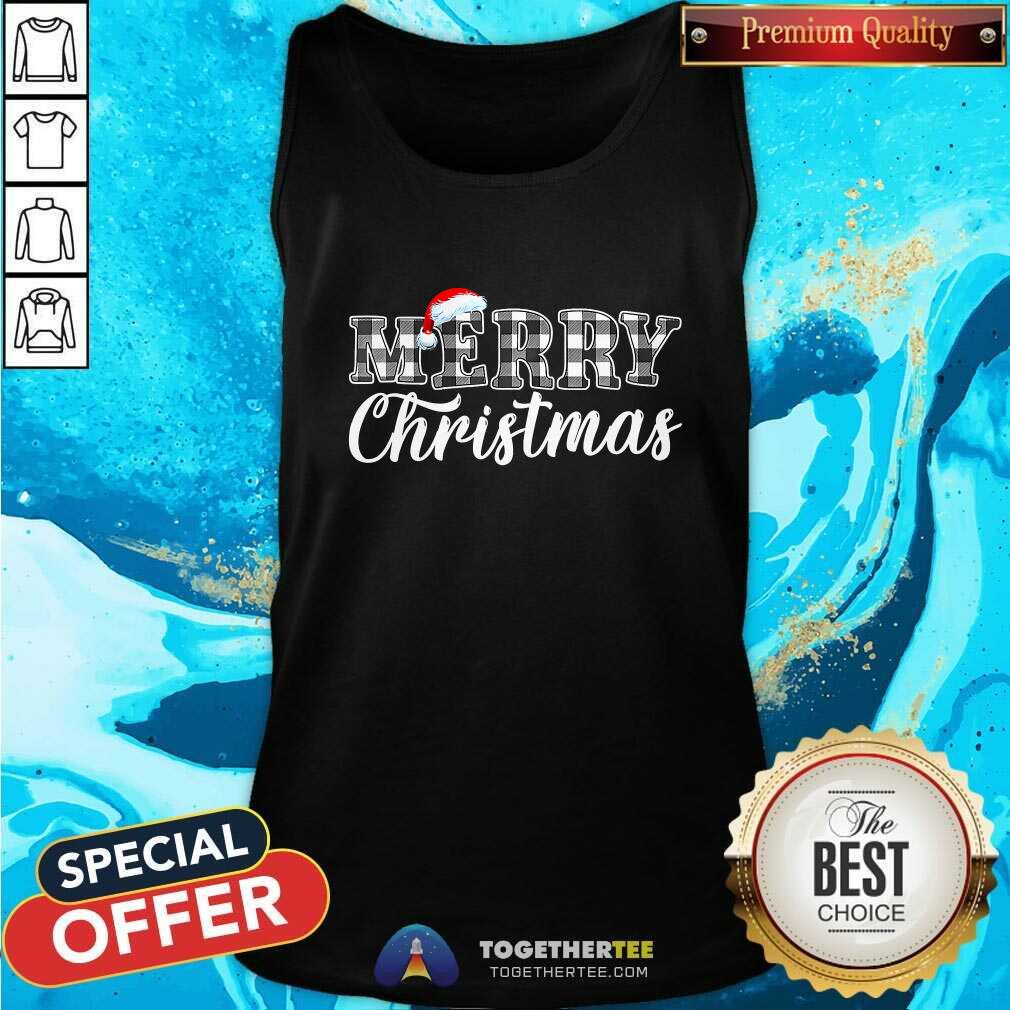 Good Happy Merry Christmas Buffalo Black And White Plaid T-Shirt - Image 4