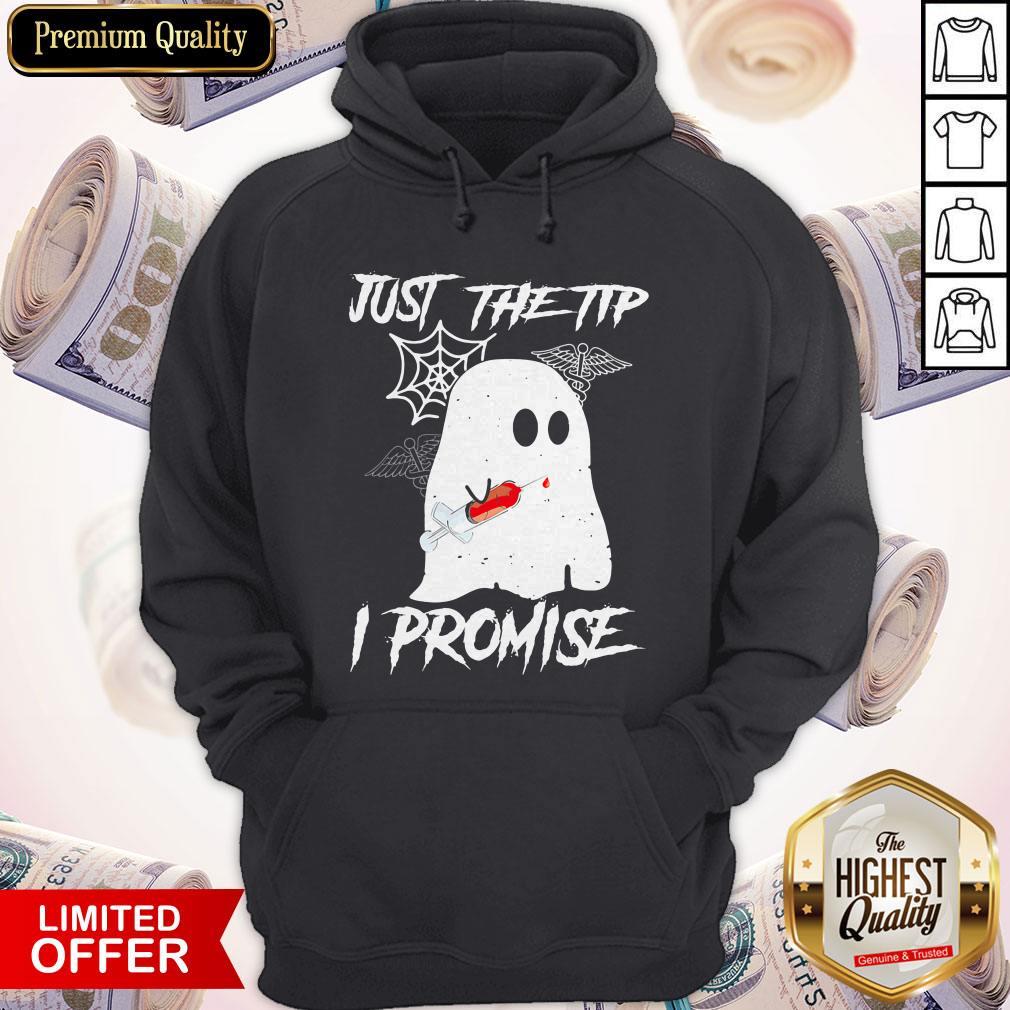 Funny Just The Tip I Promise Ghost Halloween Shirt - Image 2