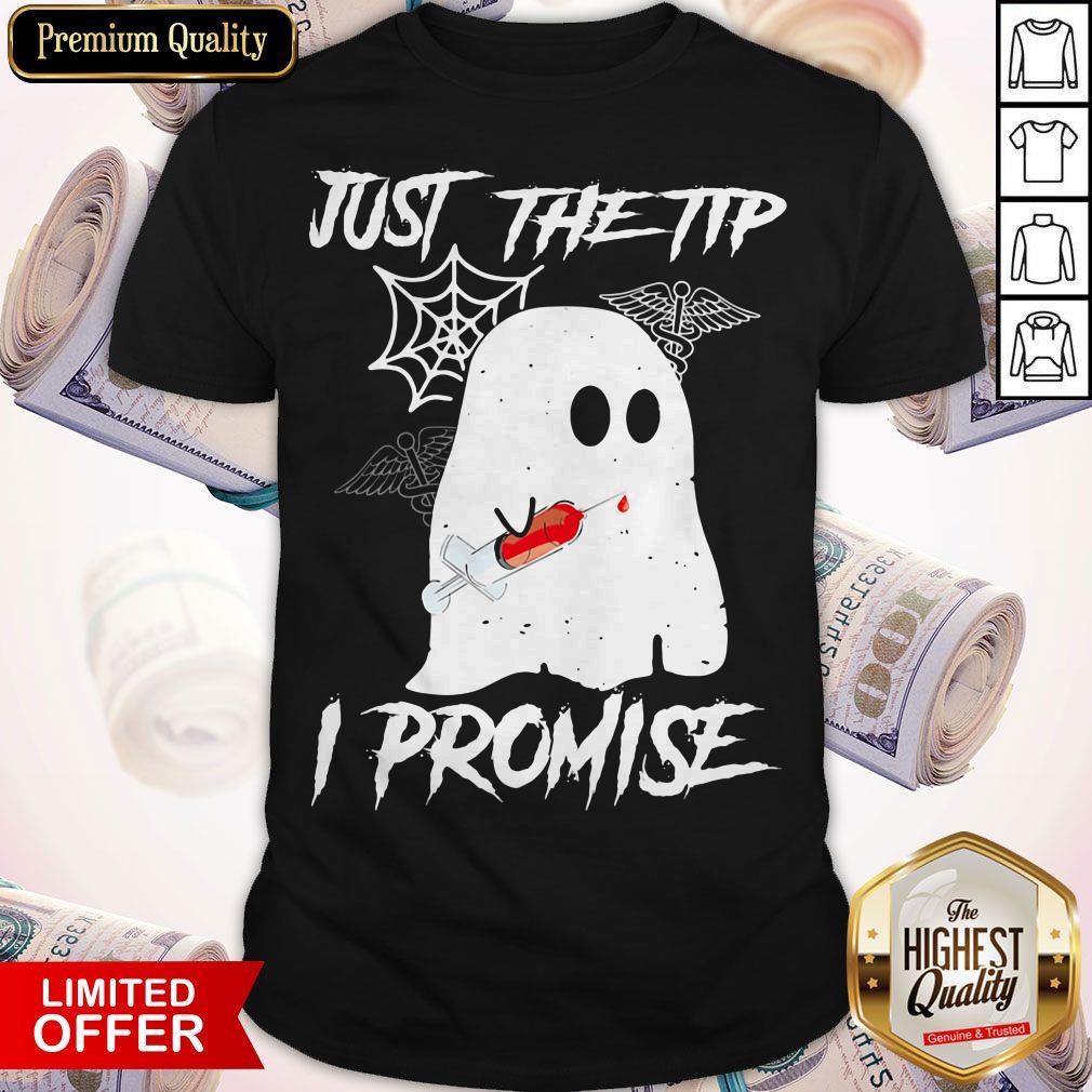 Funny Just The Tip I Promise Ghost Halloween Shirt