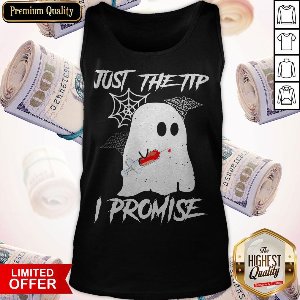 Funny Just The Tip I Promise Ghost Halloween Shirt - Image 5