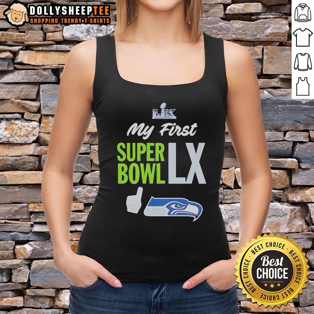 Original Seattle Seahawks Super Bowl My First Super Bowl LX 2026 Logo T-Shirt - Image 4