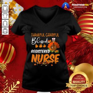Alternative view of Top Thankful Grateful Blessed Registered Nurse Thanksgiving Shirt