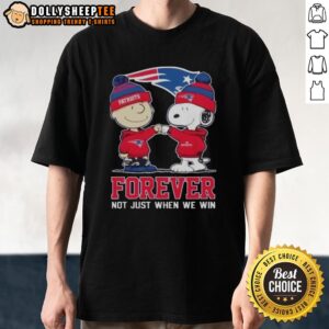 Top New England Patriots X Charlie Brown Vs Snoopy Forever Not Just When We Win T-Shirt