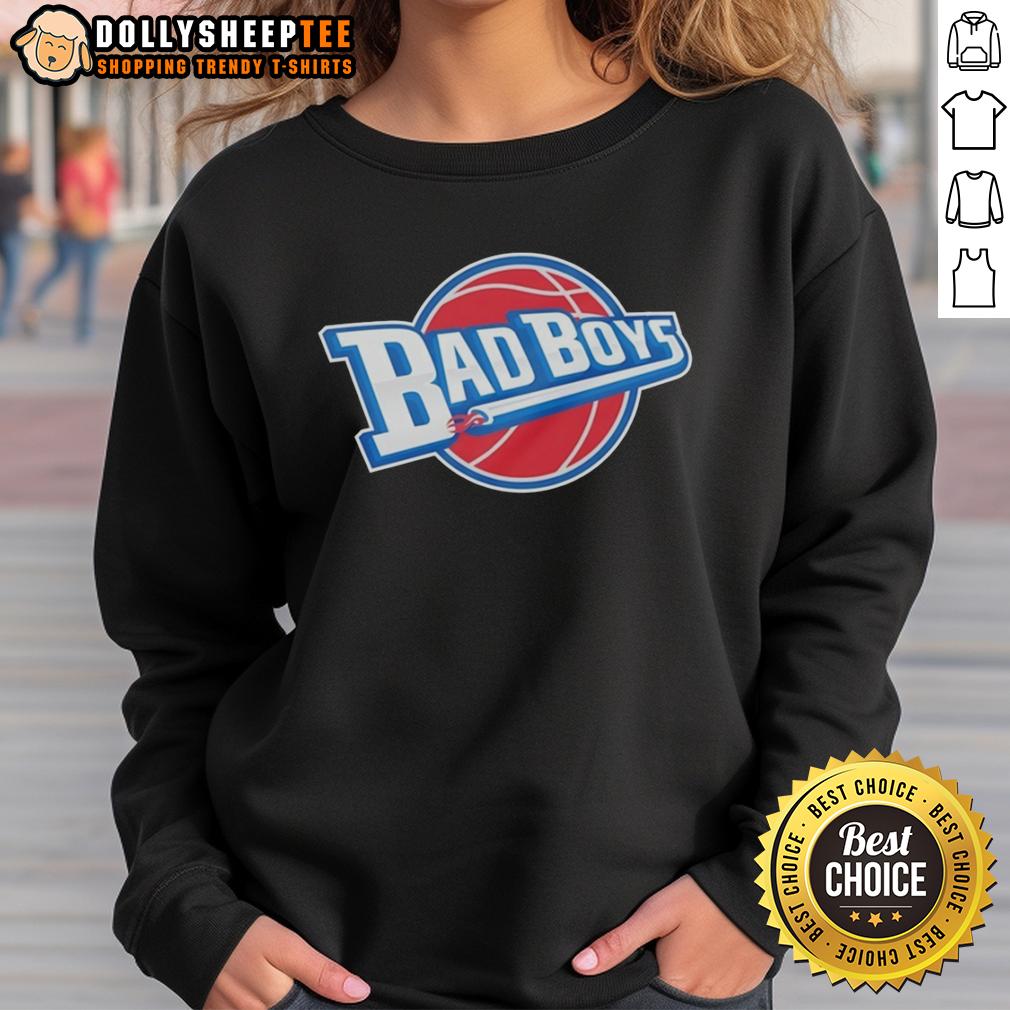 Official Detroit Pistons Basketball Bad Boys 2026 Logo T-Shirt - Image 5