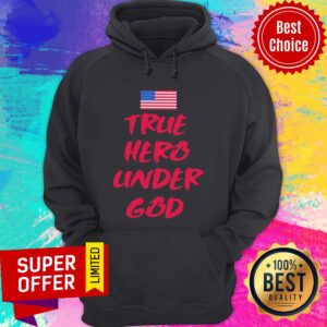 Alternative view of Official True Hero Under God American Flag Shirt