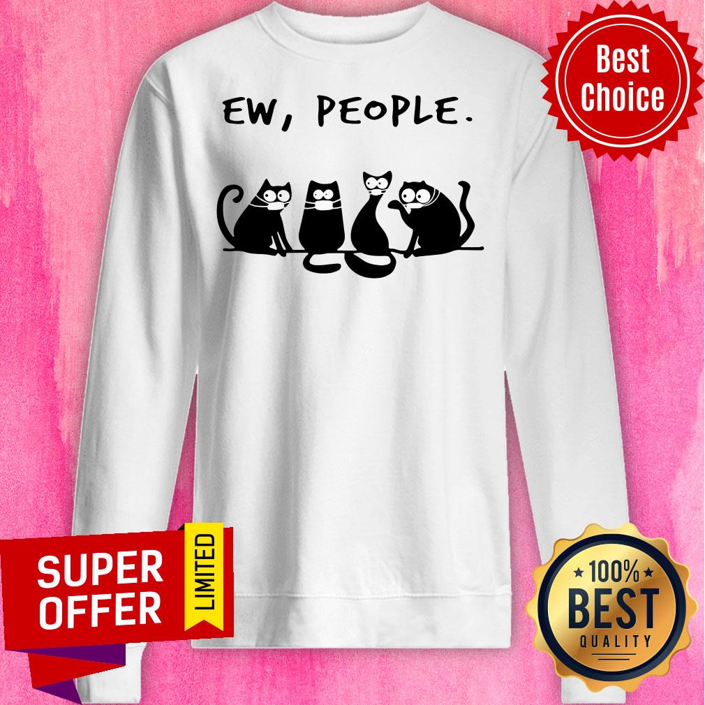 Funny Mask Black Cat Ew People Shirt - Image 2