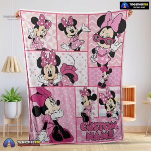 Official Disney Minnie Mouse And Friends Minnie Mouse Moods Blanket Customize Blanket