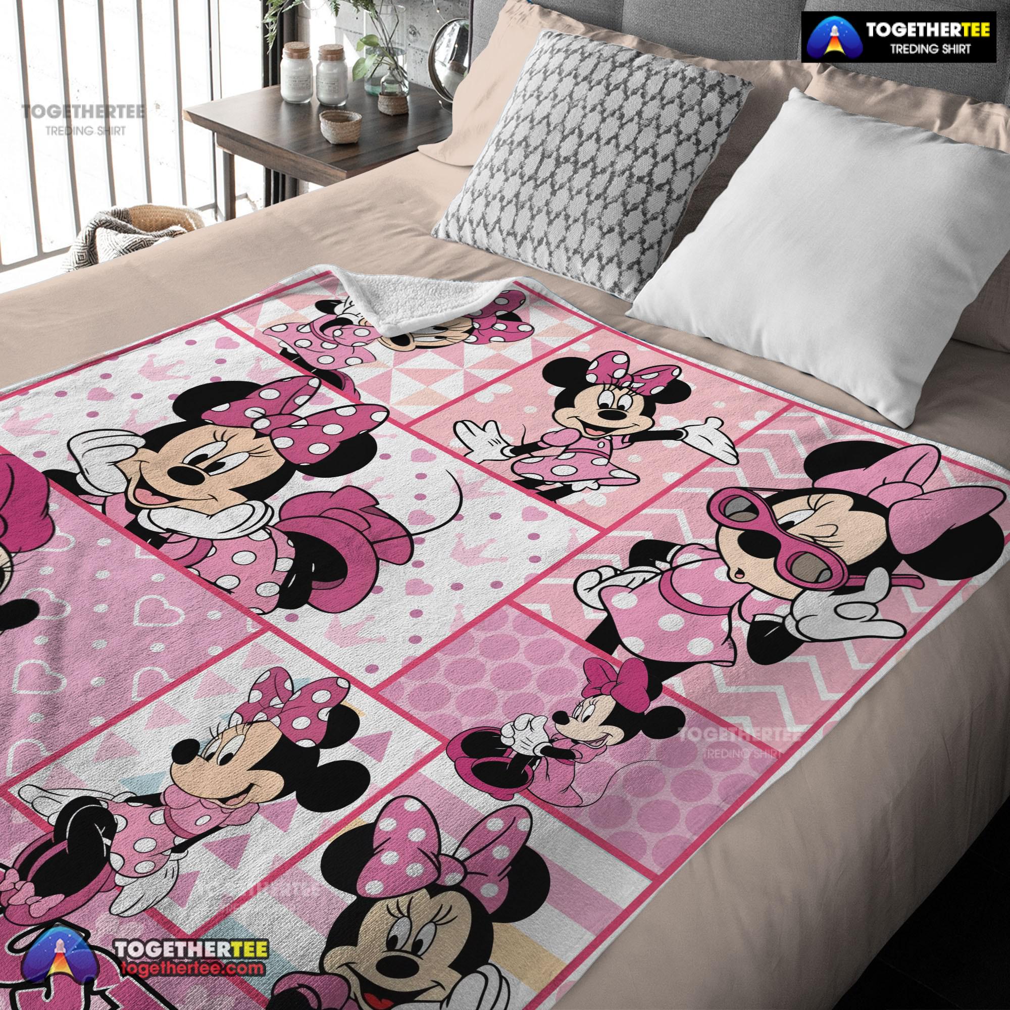 Official Disney Minnie Mouse And Friends Minnie Mouse Moods Blanket Customize Blanket - Image 2