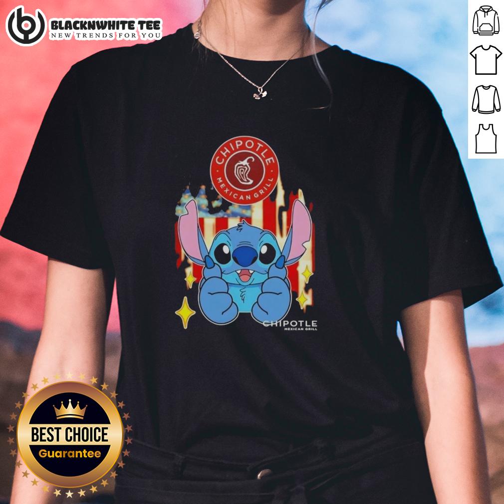 Pretty Stitch Like Chipotle Mexican Grill USA Flag T-Shirt - Image 3