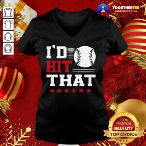 Alternative view of Awesome I’d Hit That Great Baseball Batter Pitcher Shirt