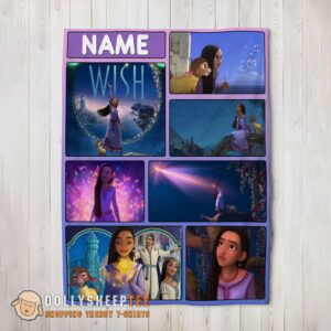 Perfect Disney Cartoon Wish Asha Princess Blanket Fleece Customized Blanket