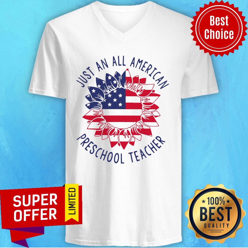 Nice Preschool Teacher Just An All American Shirt - Image 4