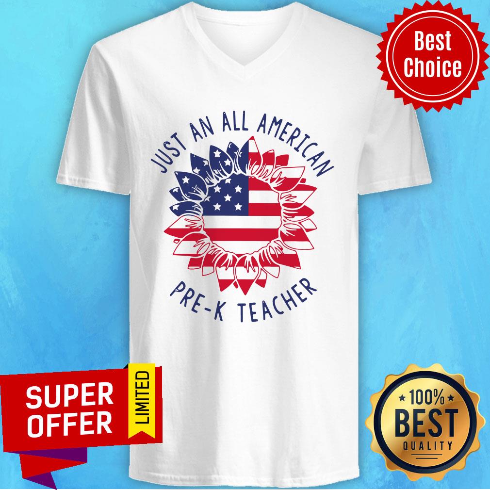 Official Pre-K Teacher Just An All American Shirt - Image 4