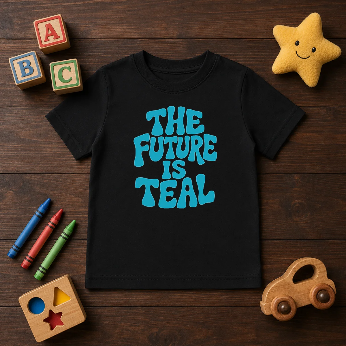 Pretty The Future Is Teal Shirt - Image 9