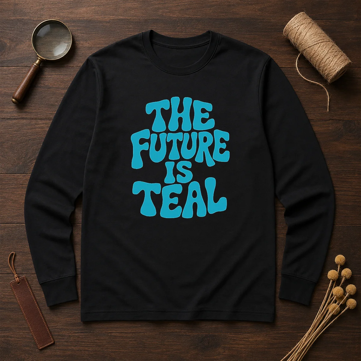 Pretty The Future Is Teal Shirt - Image 6