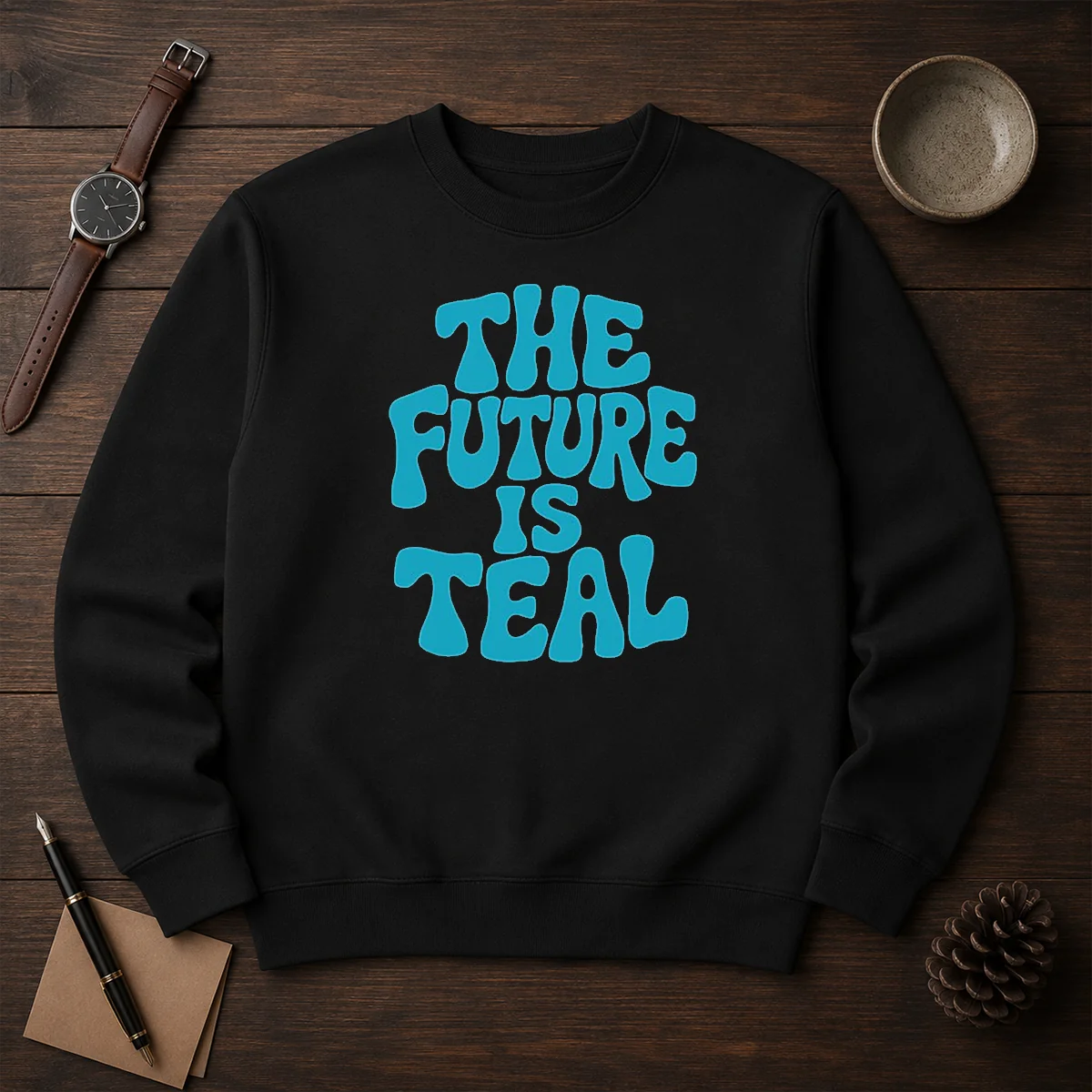 Pretty The Future Is Teal Shirt - Image 7