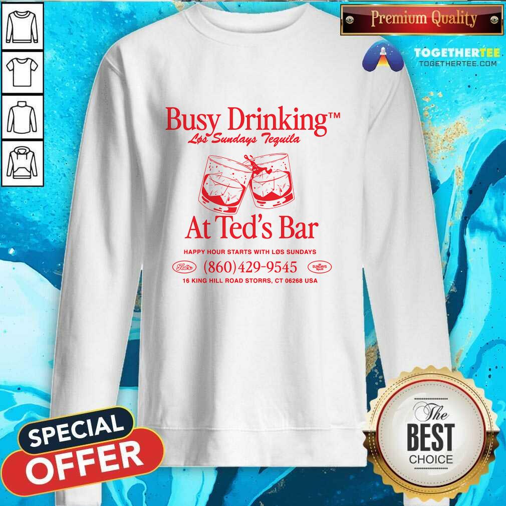 Original Ted's x Los Sundays Busy Drinking At Ted's Bar T-Shirt - Image 5