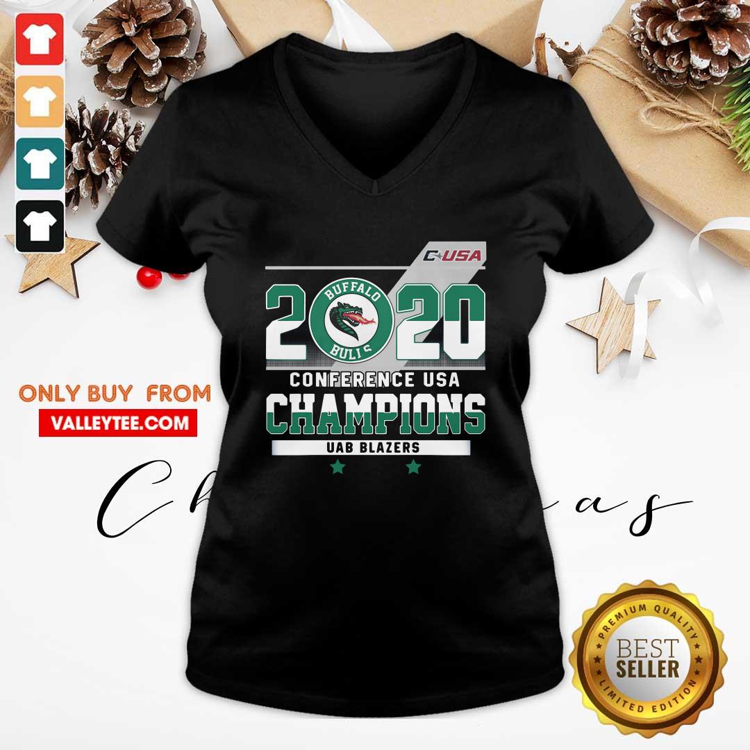 Nice C USA 2020 Buffalo Bulls Conference USA Champions UAB Blazers Shirt - Image 4