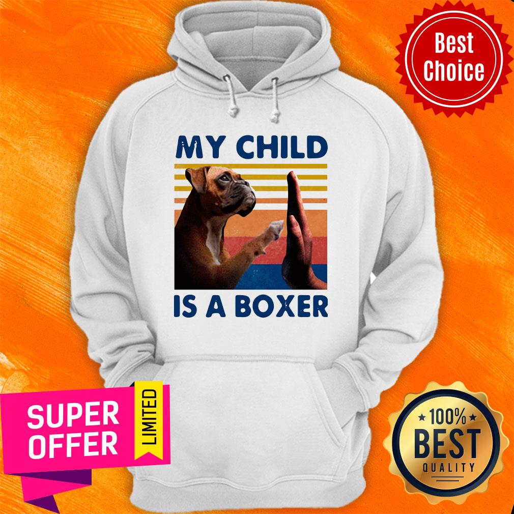 Official My Child Is A Boxer Dog Vintage Shirt - Image 2