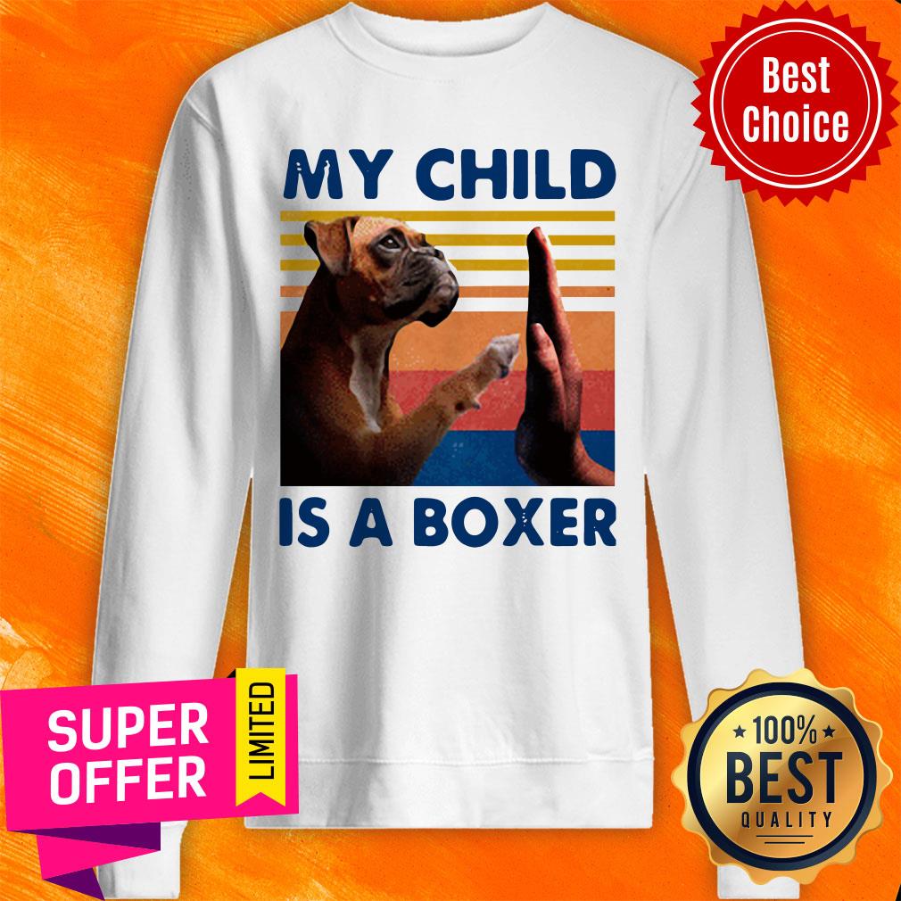 Official My Child Is A Boxer Dog Vintage Shirt - Image 5