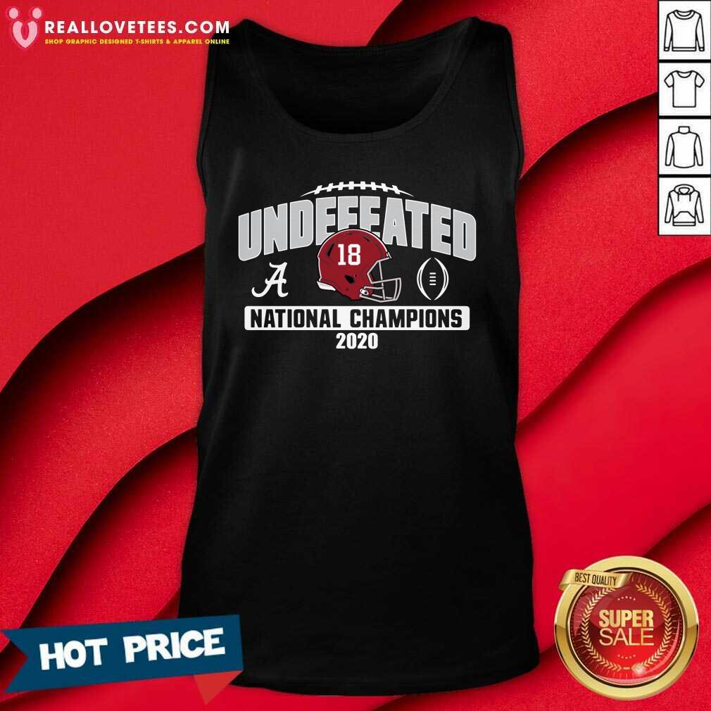 Top Alabama Crimson Tide Blue 84 College Football Playoff 2020 National Champions Undefeated Oversized Shirt - Image 2