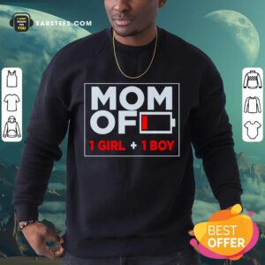 Alternative view of Mom Of 1 Girl And 1 Boy Shirt
