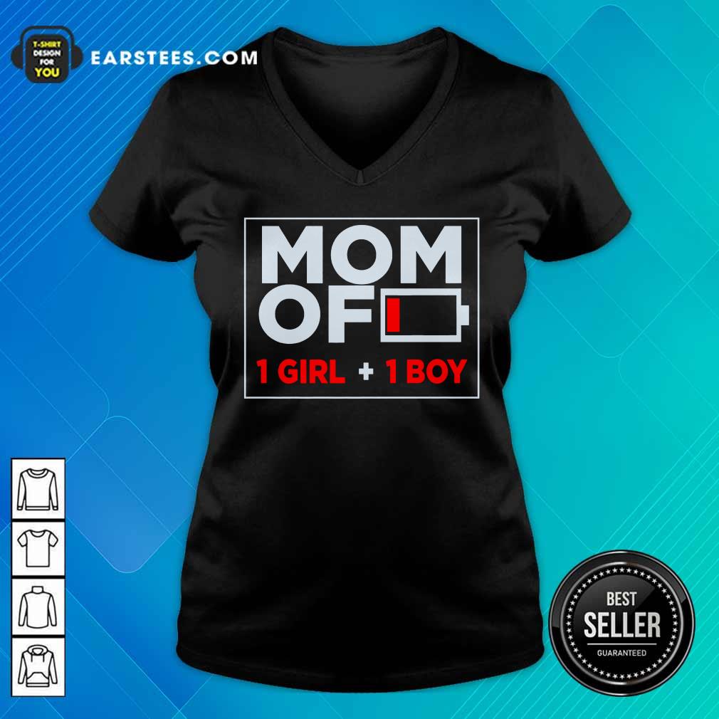 Mom Of 1 Girl And 1 Boy Shirt - Image 5