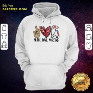 Alternative view of Nice Diamond Peace Love And Nursing 2021 Shirt