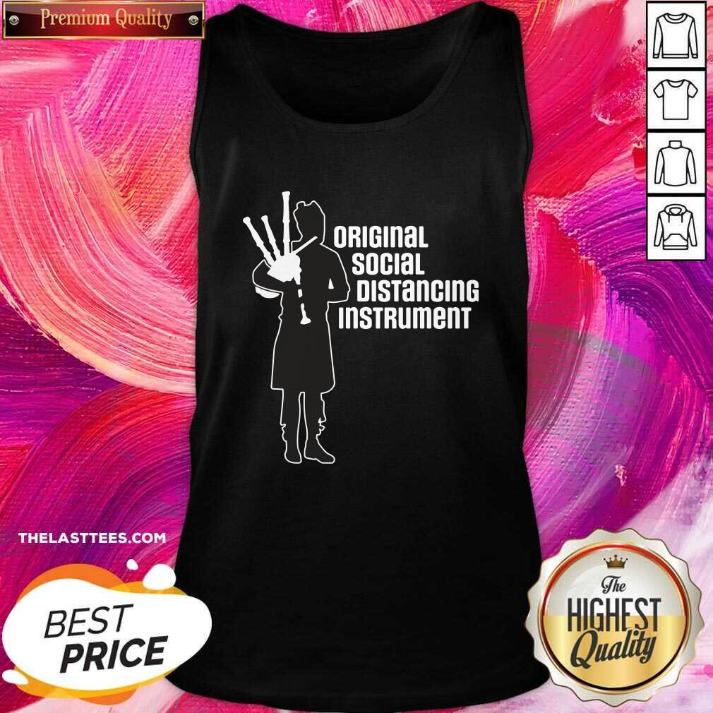 Top Social Distancing Instrument Scottish Bagpipe Shirt - Image 3
