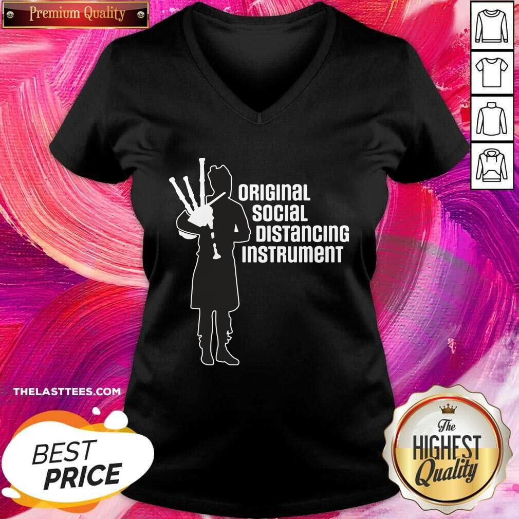 Top Social Distancing Instrument Scottish Bagpipe Shirt - Image 2