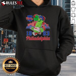 Alternative view of Awesome Phillie Phanatic Mascot 1883 Philadelphia Phillies Skyline T-Shirt